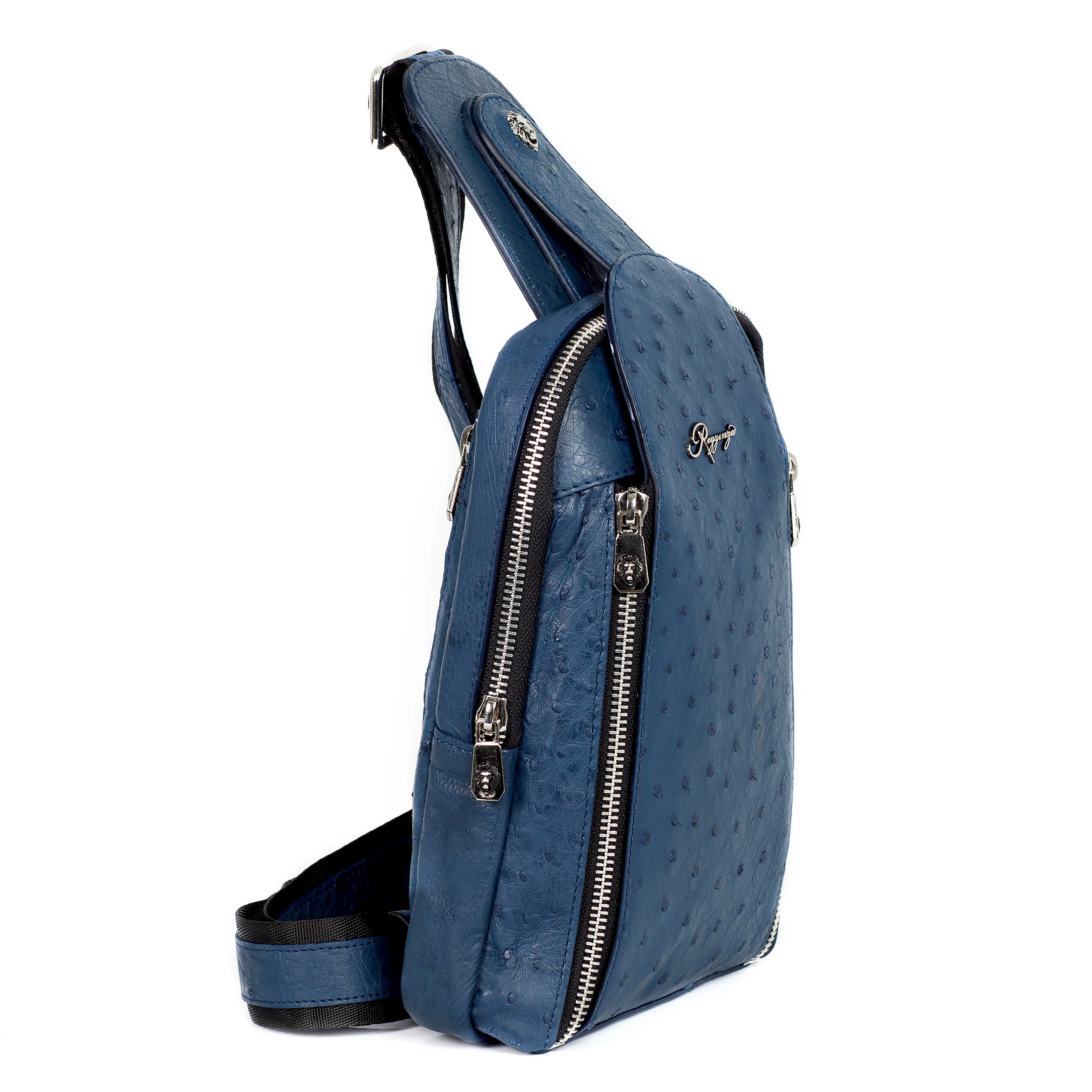 Ostrich Leather Crossbody Bag