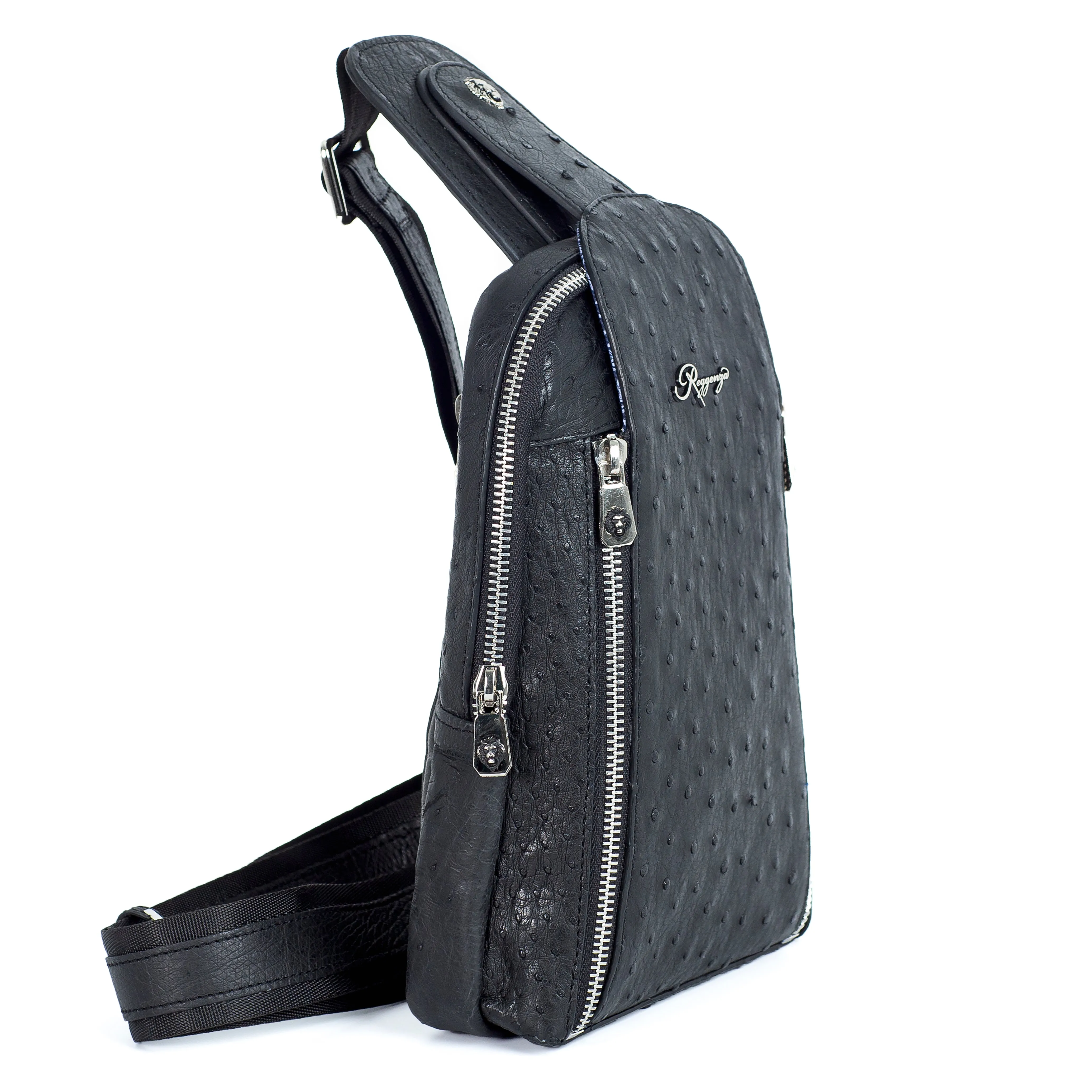 Ostrich Leather Crossbody Bag