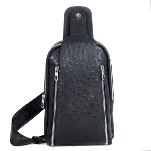 Ostrich Leather Crossbody Bag