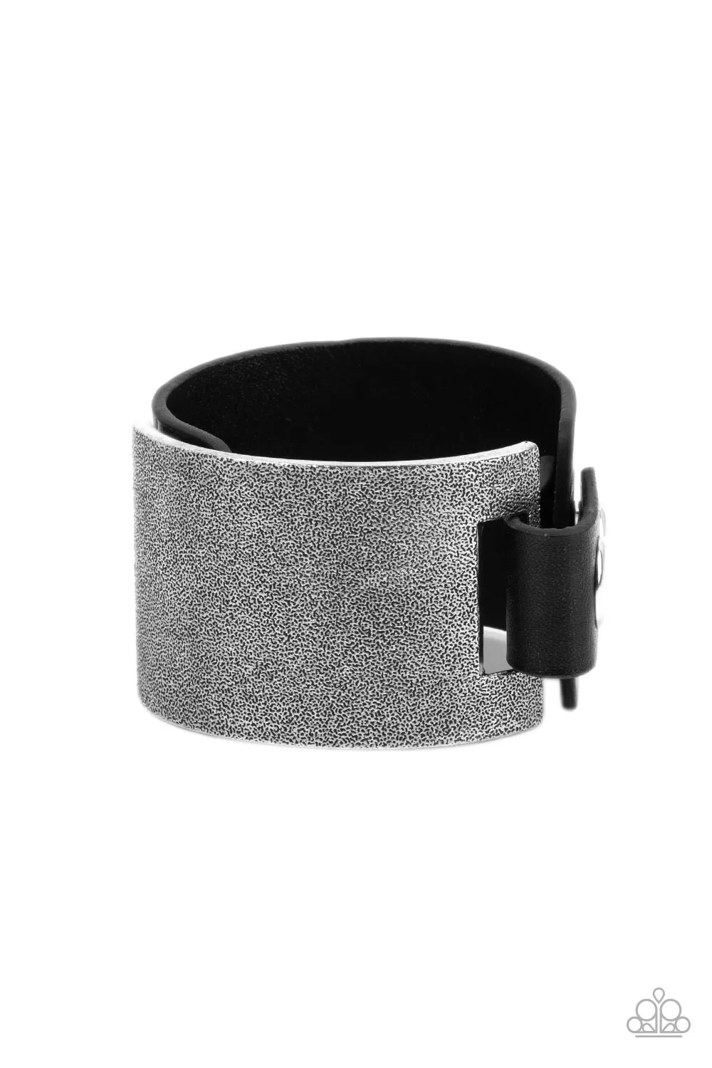 Paparazzi Studded Synchronism - Black Bracelet