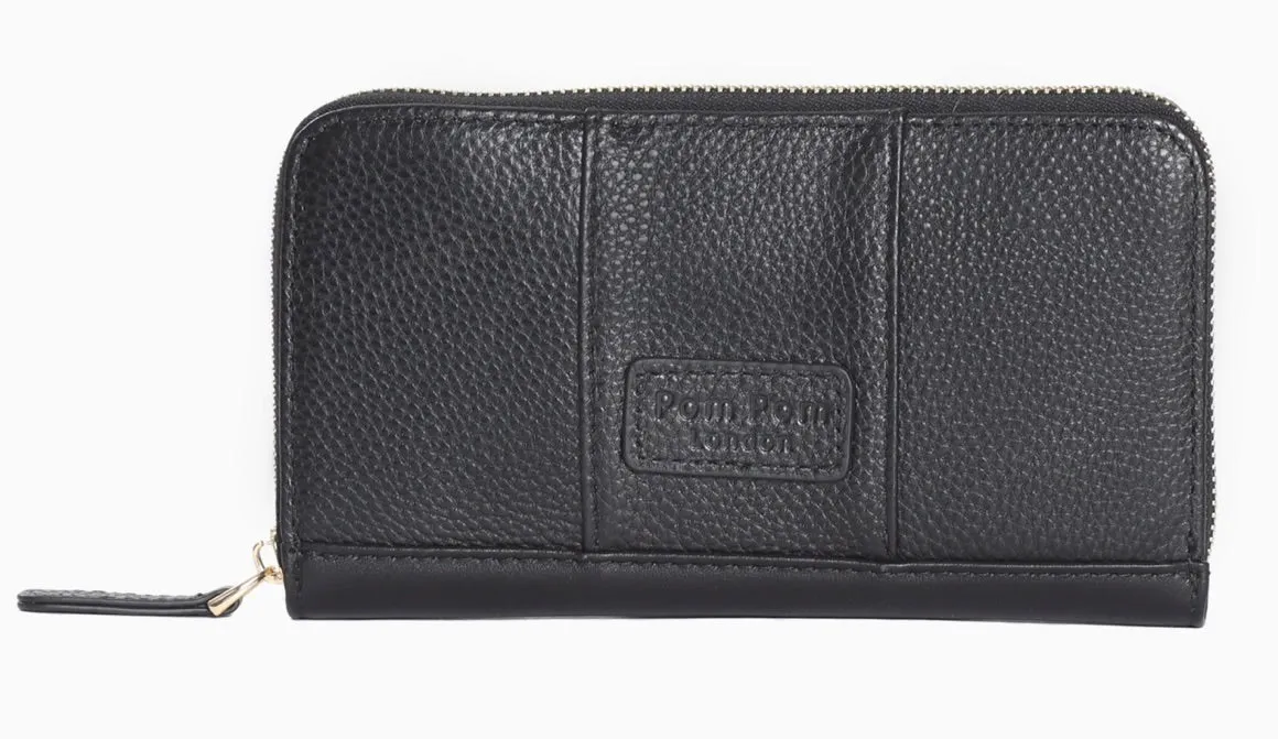Pom Pom London Chelsea Wallet Purse Black