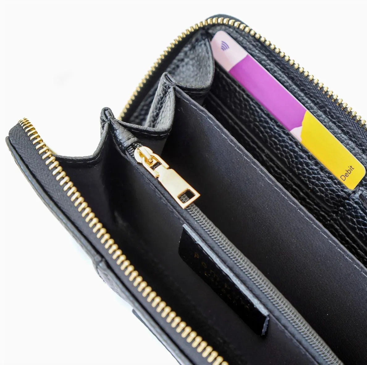 Pom Pom London Chelsea Wallet Purse Black