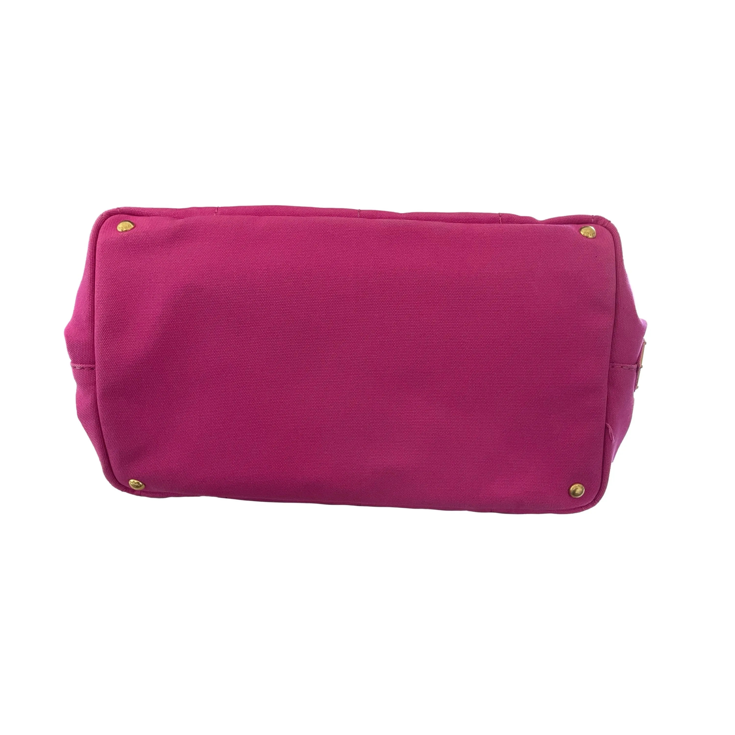 Prada Fuchsia Jumbo Canvas Tote