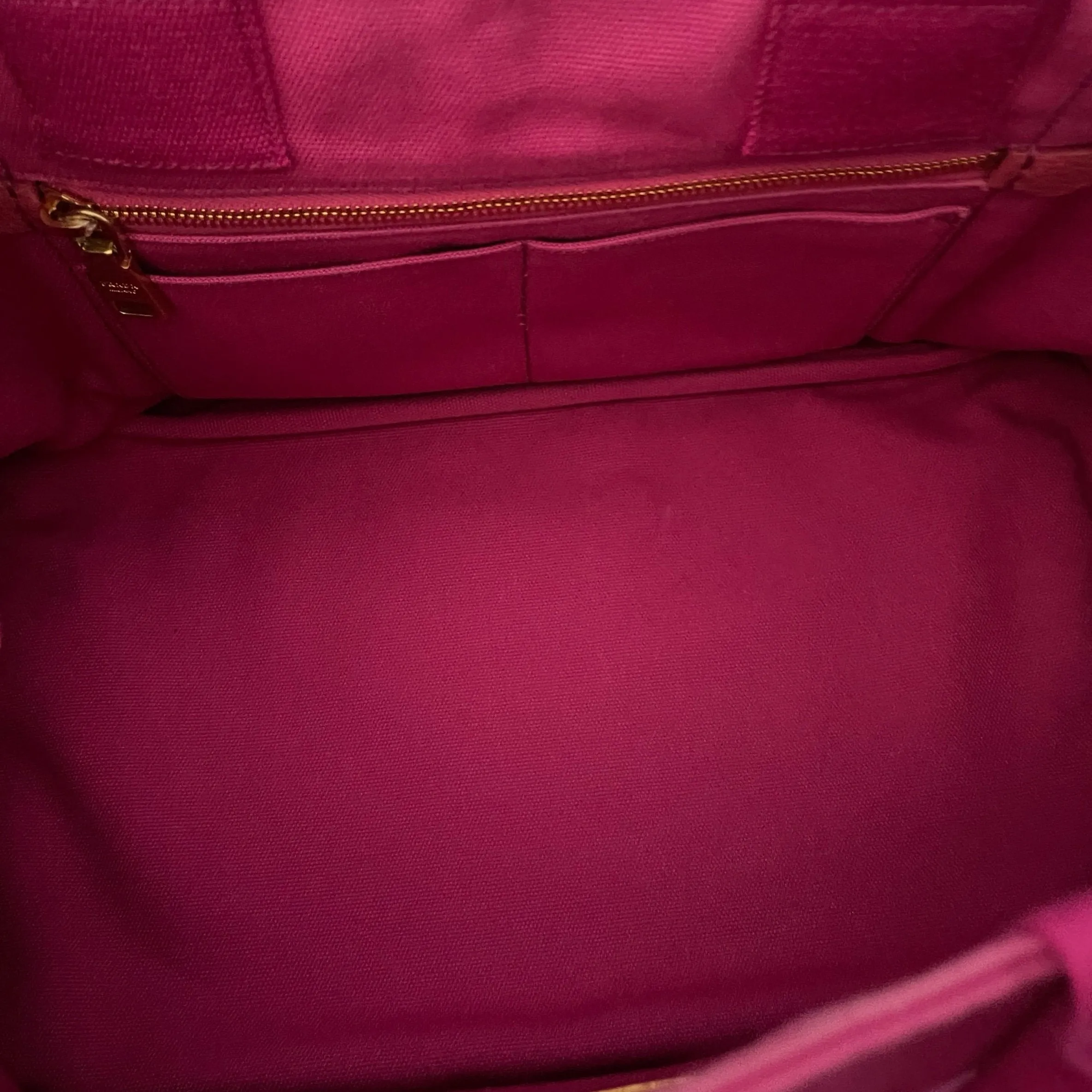 Prada Fuchsia Jumbo Canvas Tote