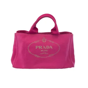 Prada Fuchsia Jumbo Canvas Tote