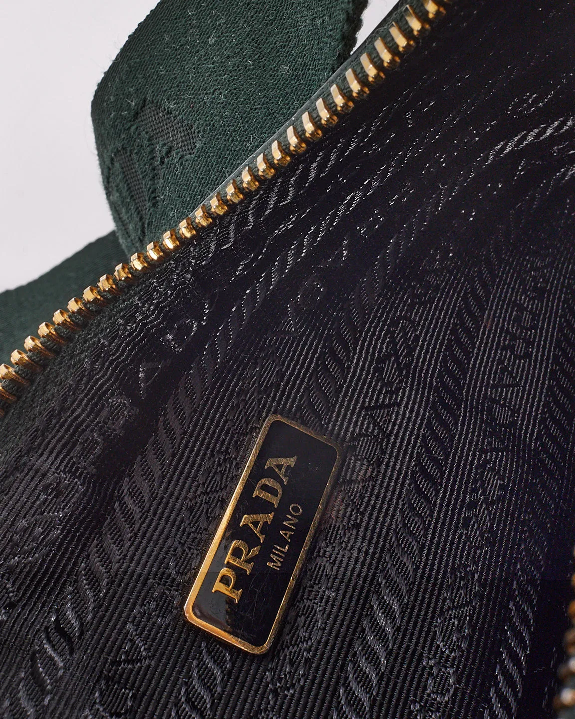 Prada Green Saffiano Leather Re-Edition 2005 Bag
