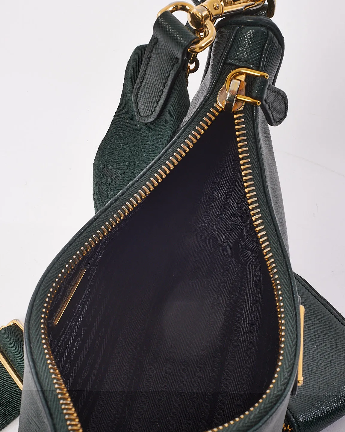 Prada Green Saffiano Leather Re-Edition 2005 Bag