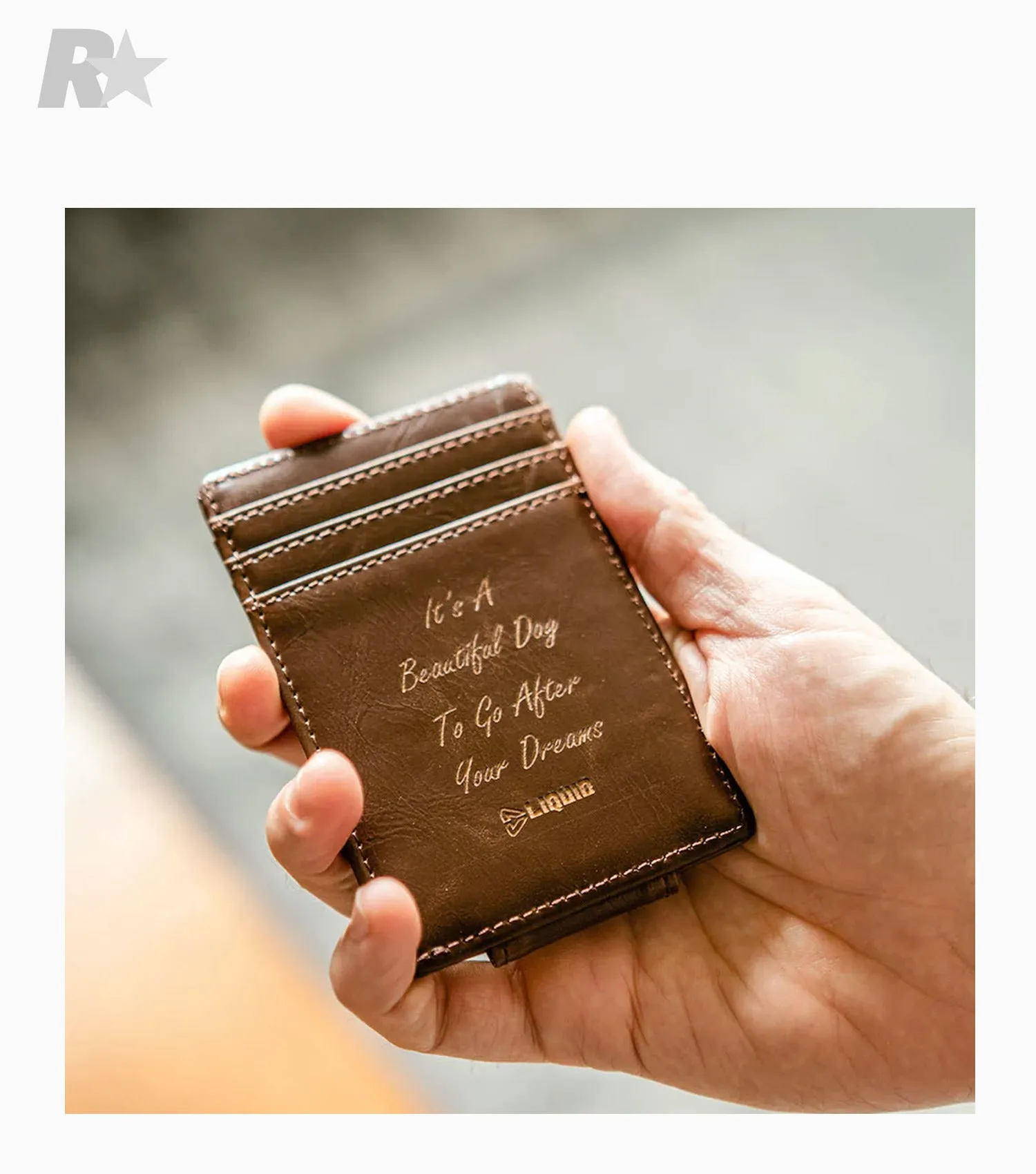 Premium Vegan Leather Money Clip Wallet