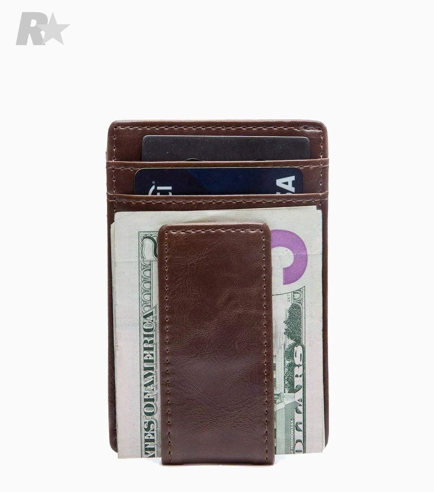 Premium Vegan Leather Money Clip Wallet