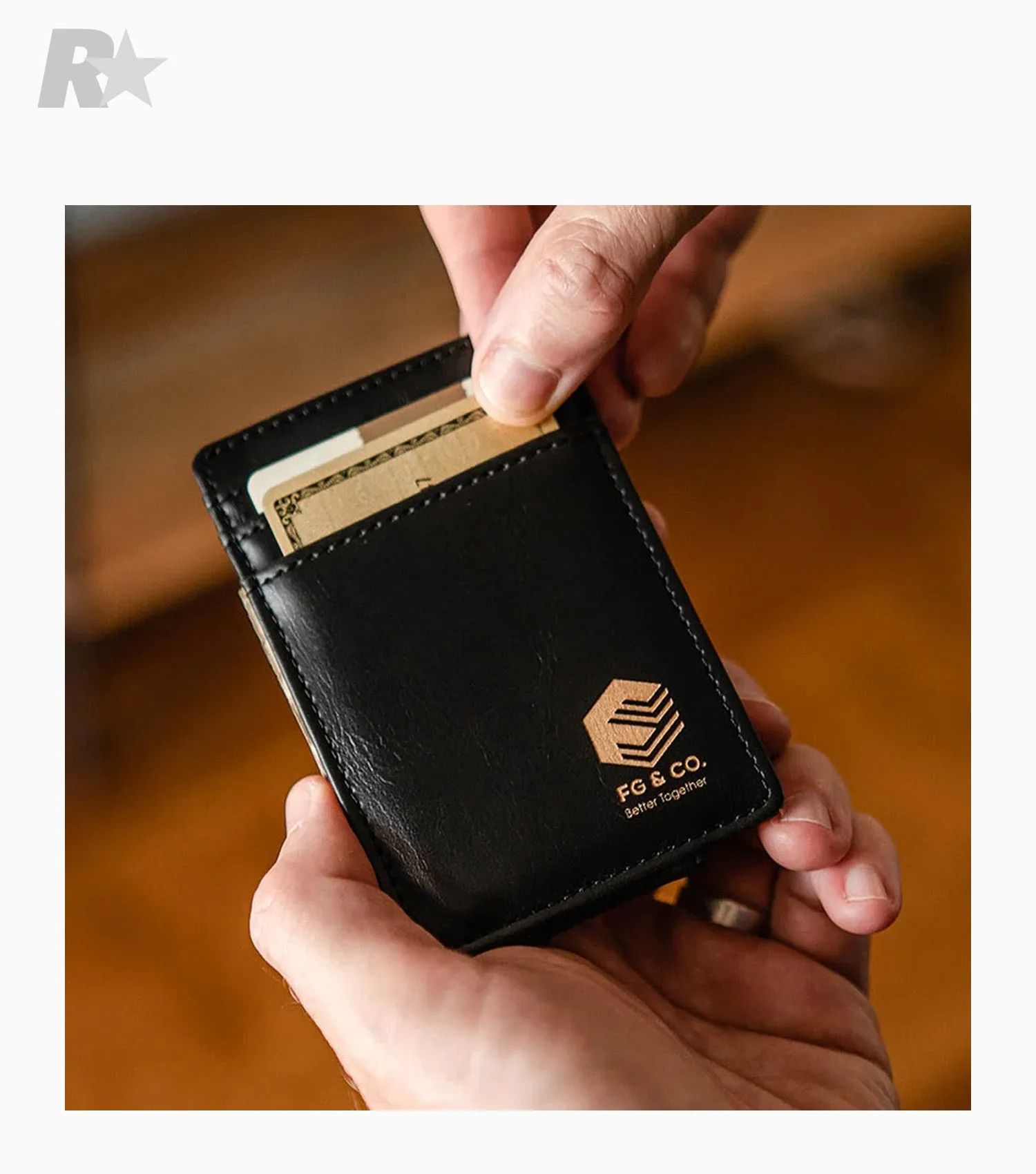 Premium Vegan Leather Money Clip Wallet