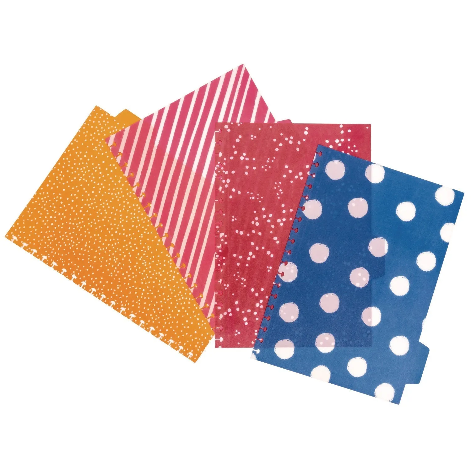 PUKKA PAD® B5 Size Project Book, 4-Subject, Medium/College Rule, Assorted Blum Floral Covers, (100) 9.8 x 6.9 Sheets, 3/Pack