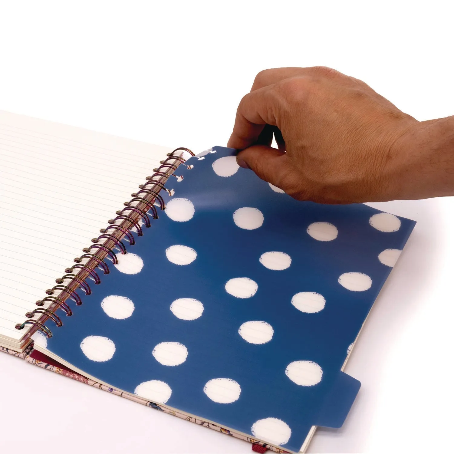 PUKKA PAD® B5 Size Project Book, 4-Subject, Medium/College Rule, Assorted Blum Floral Covers, (100) 9.8 x 6.9 Sheets, 3/Pack