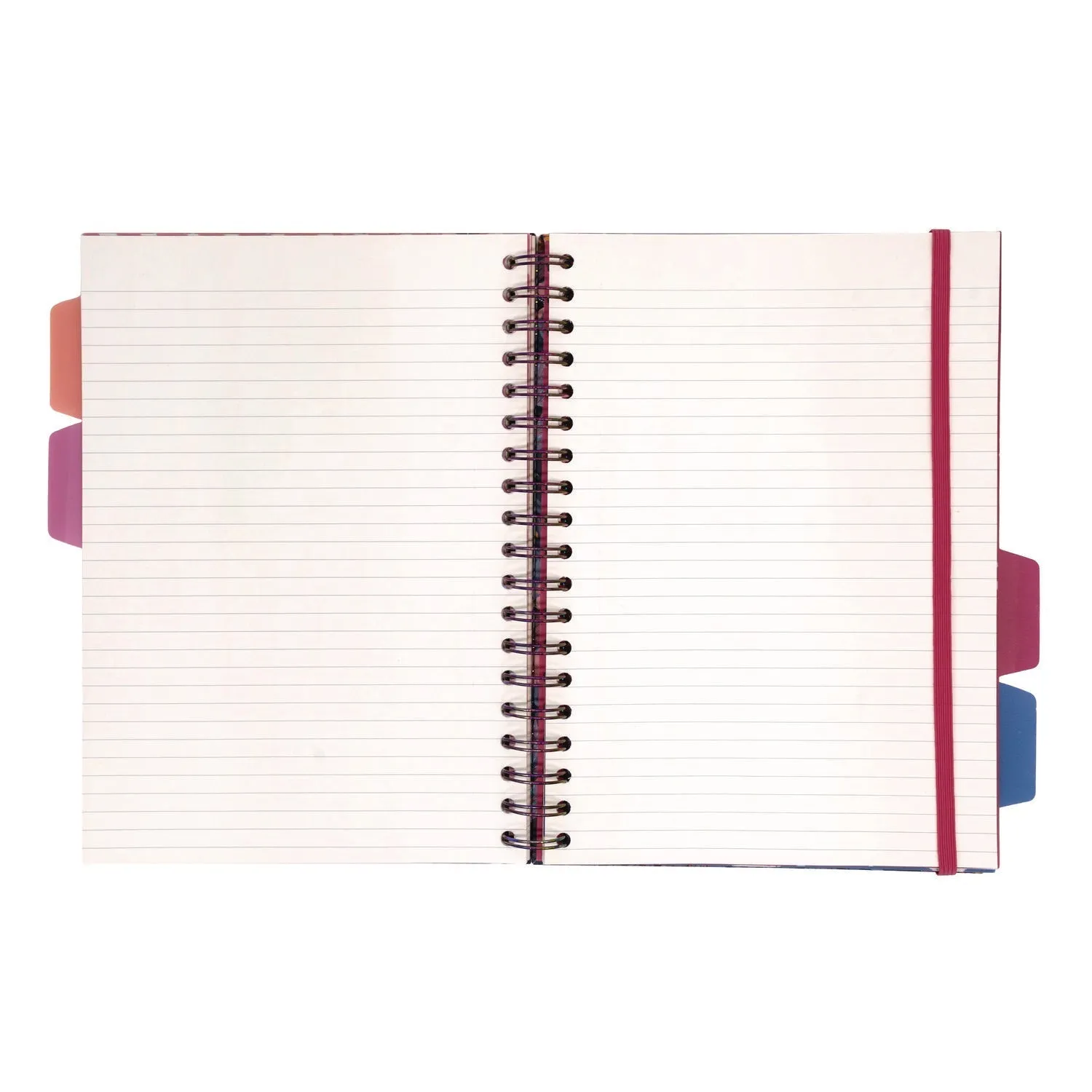 PUKKA PAD® B5 Size Project Book, 4-Subject, Medium/College Rule, Assorted Blum Floral Covers, (100) 9.8 x 6.9 Sheets, 3/Pack