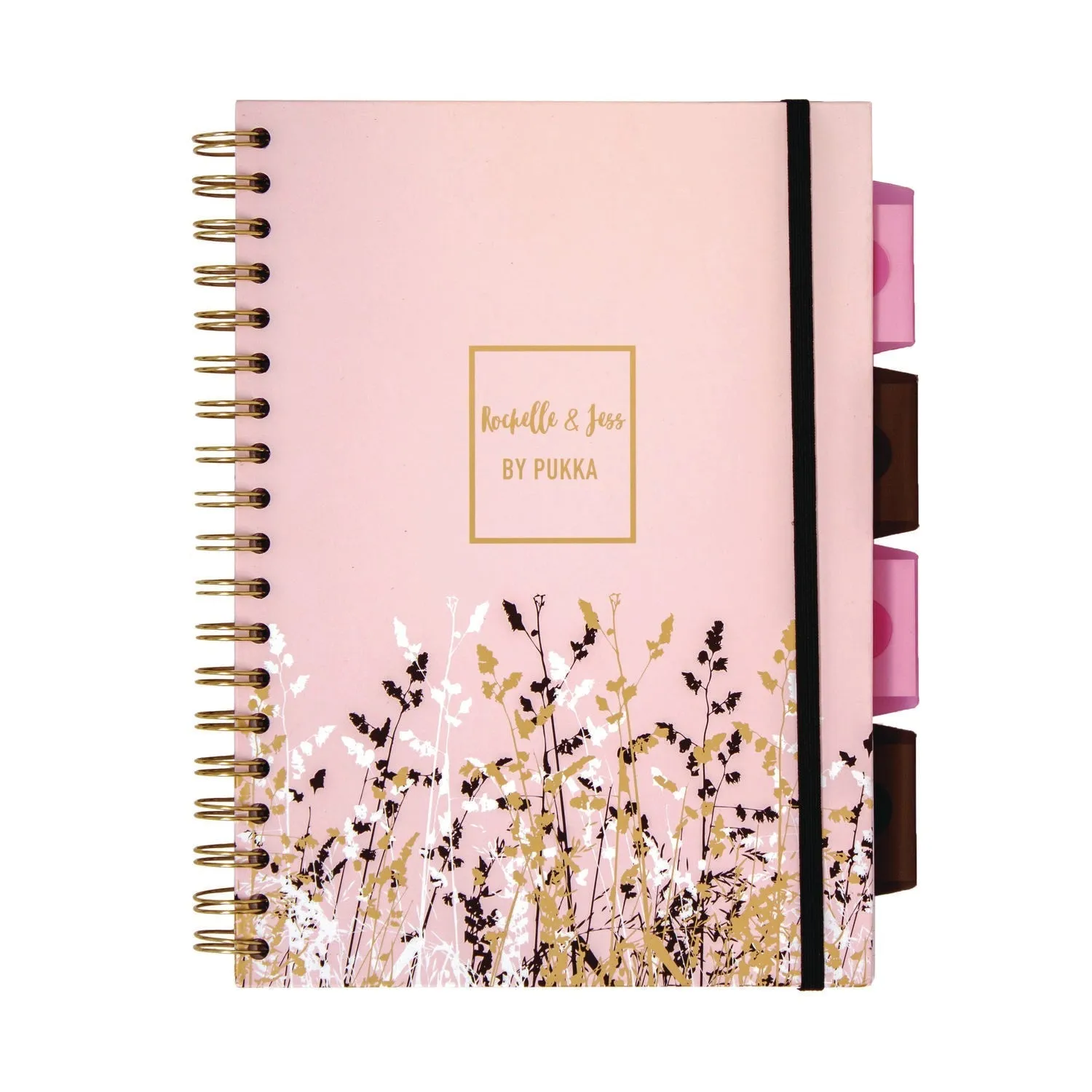 PUKKA PAD® B5 Size Project Book, 4-Subject, Medium/College Rule, Assorted Floral Covers, (100) 9.8 x 6.9 Sheets, 3/Pack