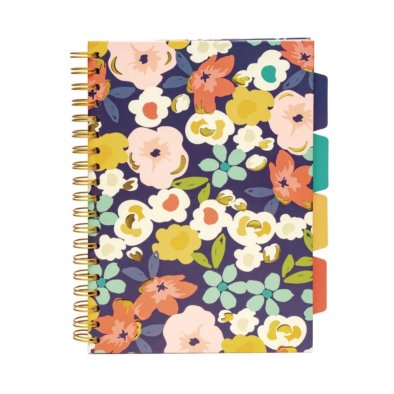 PUKKA PAD® B5 Size Project Book, 5-Subject, Medium/College Rule, Assorted Floral Love Covers, (100) 9.8 x 6.9 Sheets, 3/Pack