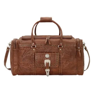 Retro Romance Zip Around Rodeo Bag With Front Pouch And Side Zipper Pockets