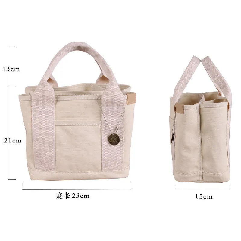 Reusable Japanese Style Canvas Lunch Bags For Women