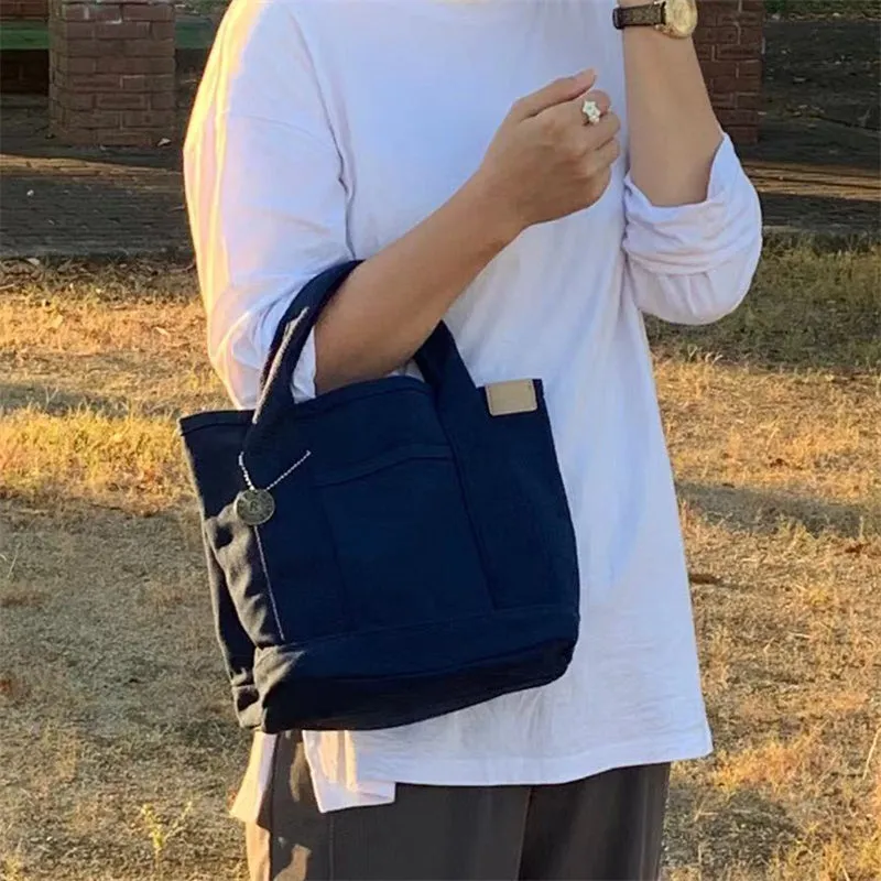 Reusable Japanese Style Canvas Lunch Bags For Women