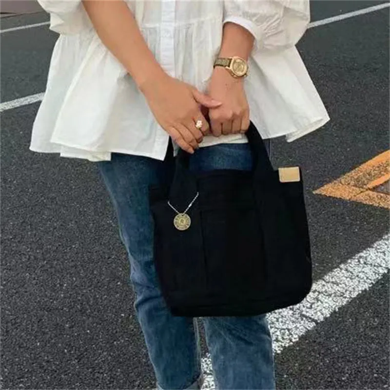 Reusable Japanese Style Canvas Lunch Bags For Women