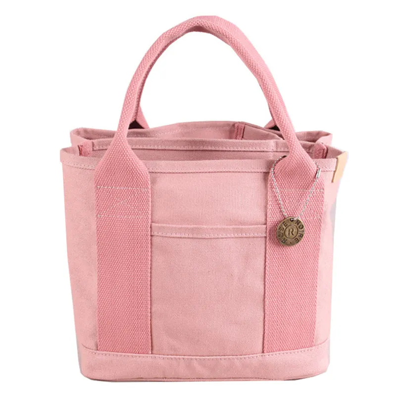 Reusable Japanese Style Canvas Lunch Bags For Women