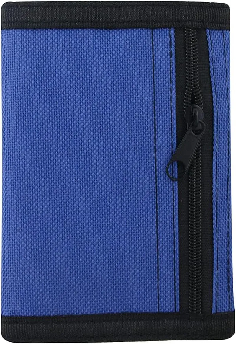 RFID Blocking Canvas Trifold Wallet with Magic Sticker for Adults And Kids