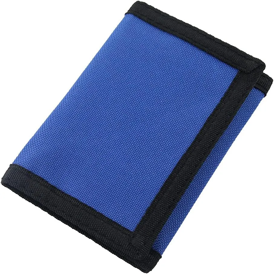 RFID Blocking Canvas Trifold Wallet with Magic Sticker for Adults And Kids