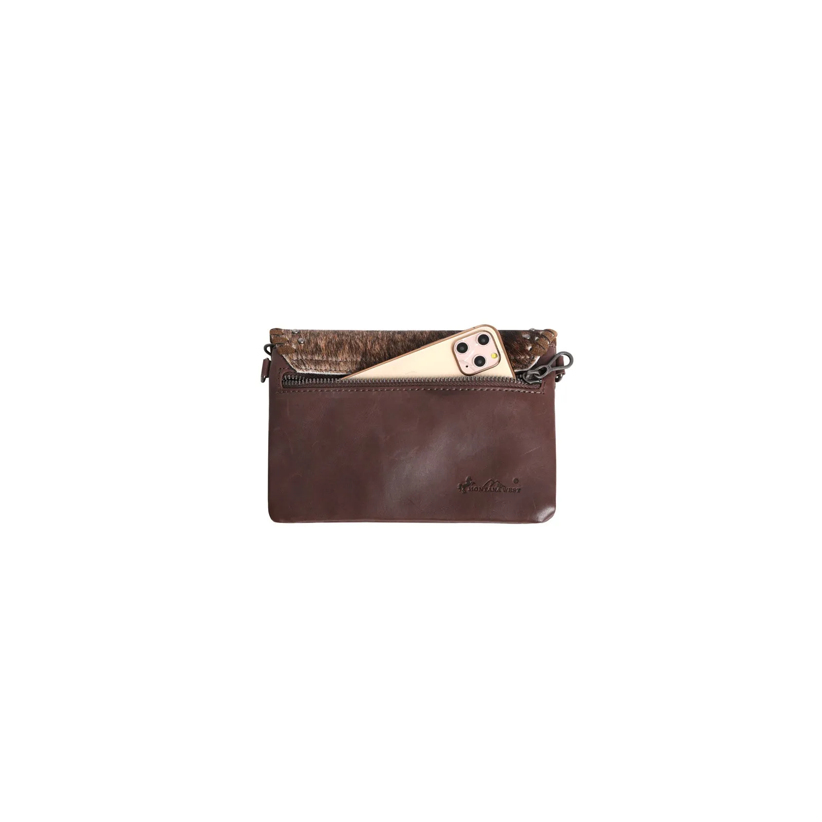 RLL-017 Montana West 100% Genuine Leather Hair-On Collection Crossbody