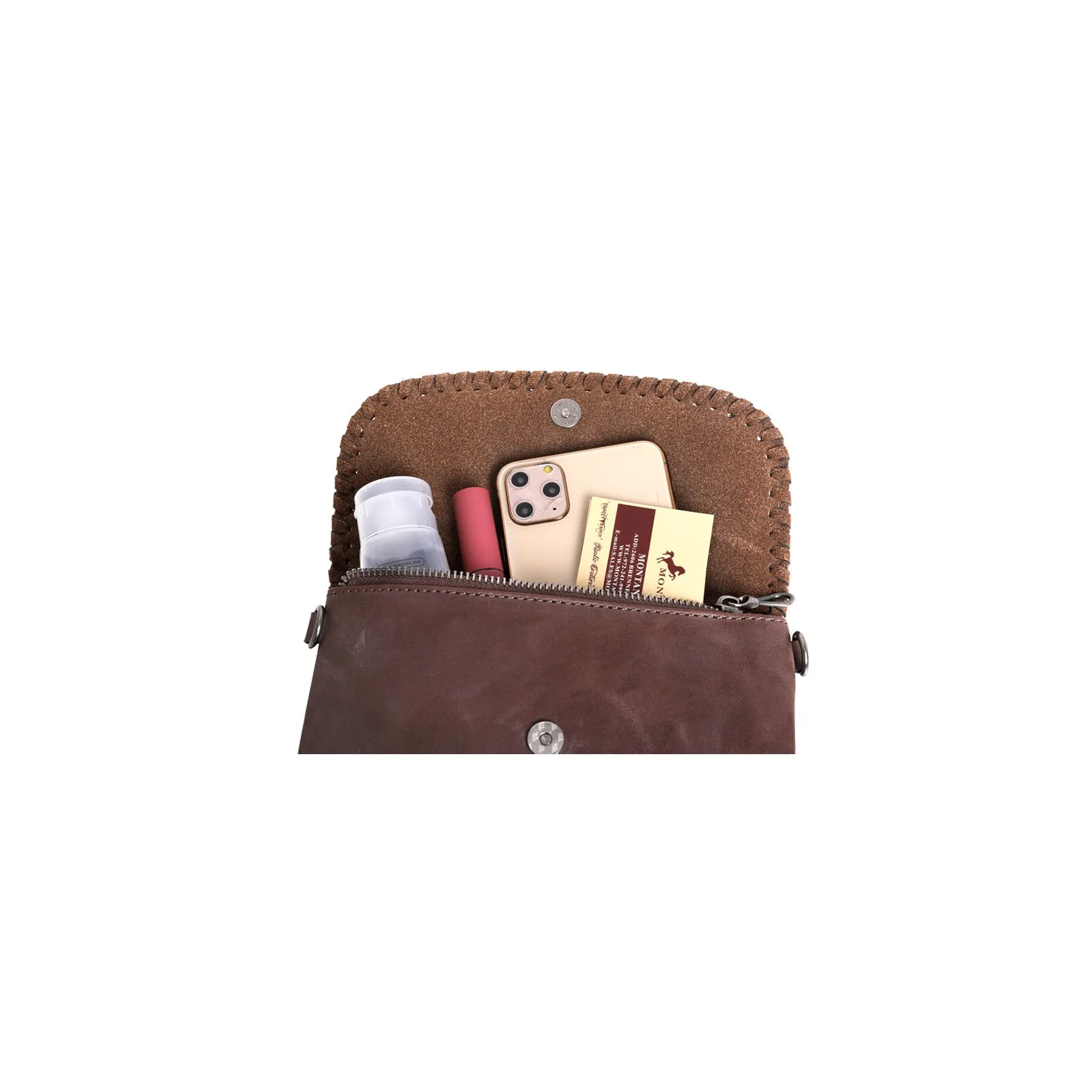 RLL-017 Montana West 100% Genuine Leather Hair-On Collection Crossbody