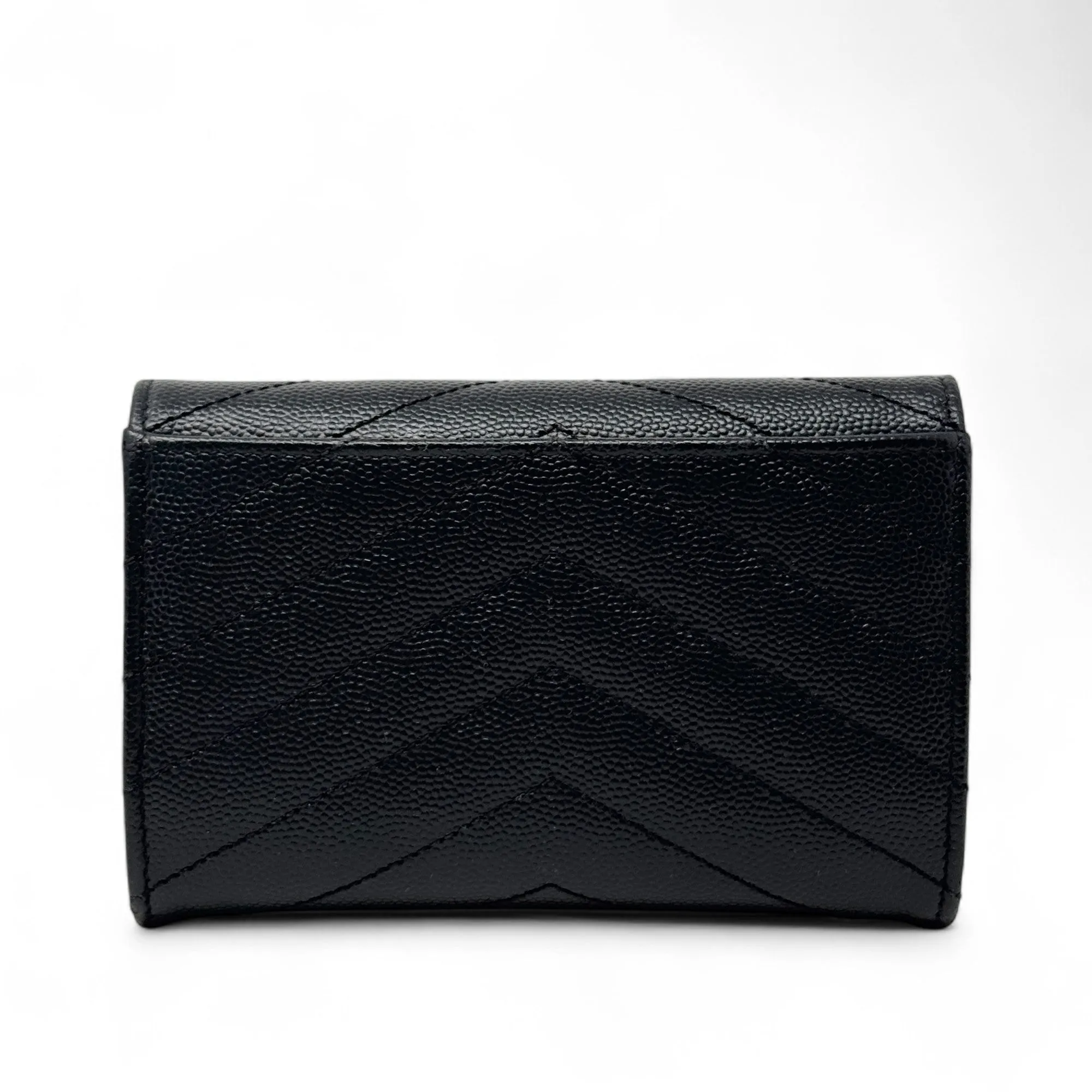 Saint Laurent Black Small Cassandre Envelope Wallet