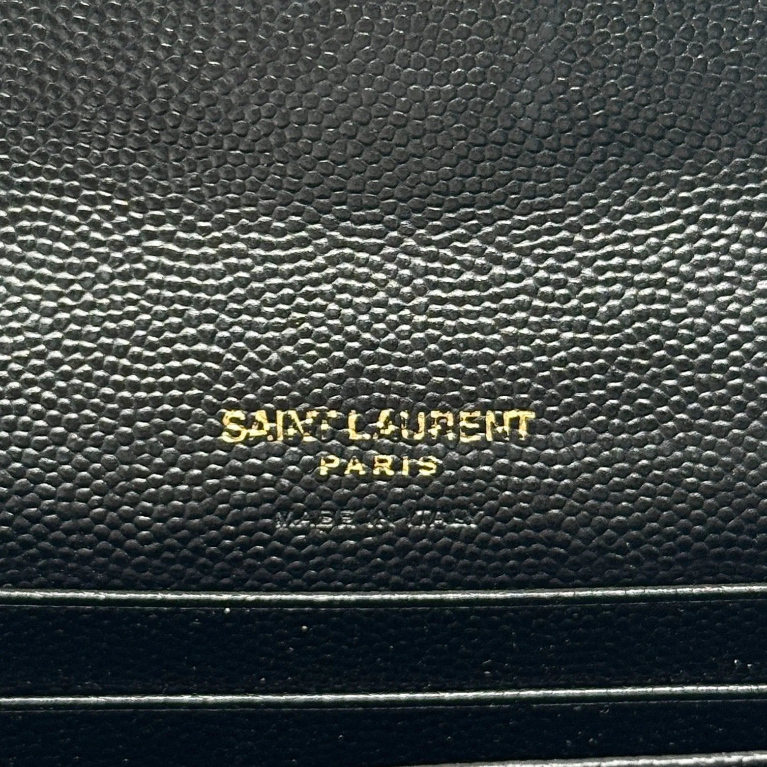 Saint Laurent Black Small Cassandre Envelope Wallet