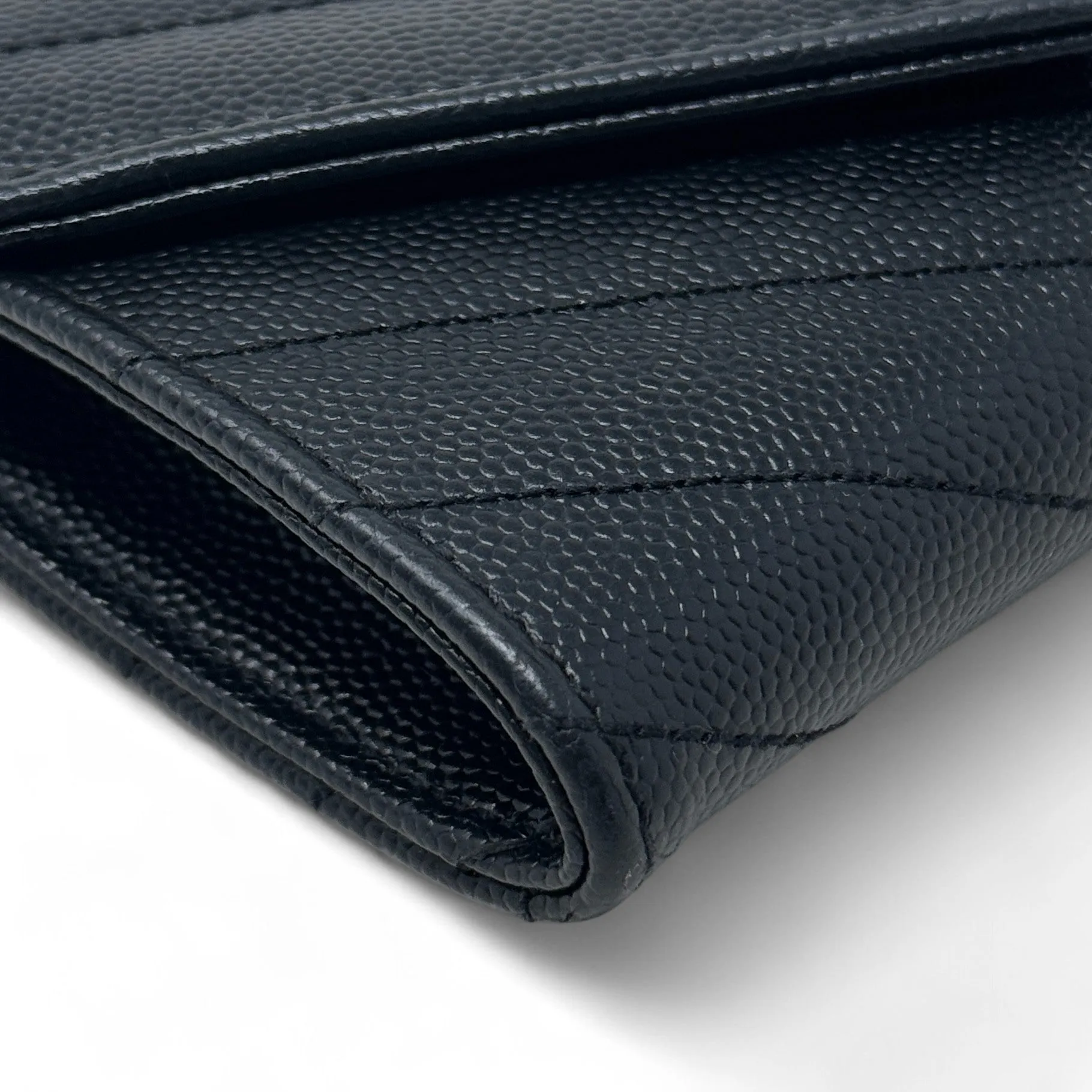 Saint Laurent Black Small Cassandre Envelope Wallet