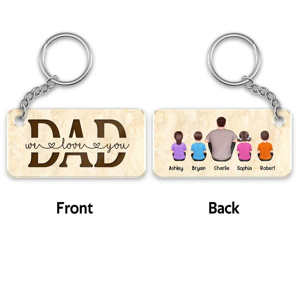 Shineful Best Dad Ever Back View - Personalized Acrylic Keychain