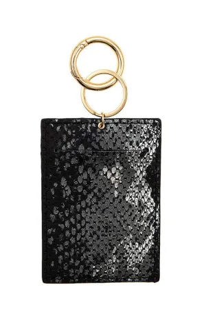 SNAKE SKIN KEYCHAIN CARD HOLDER
