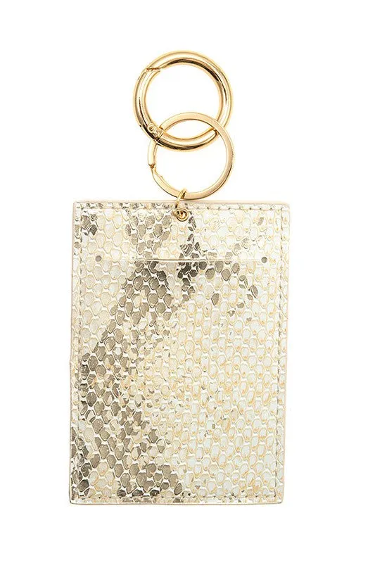 SNAKE SKIN KEYCHAIN CARD HOLDER