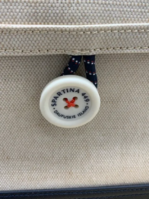 Spartina cream and navy handbags