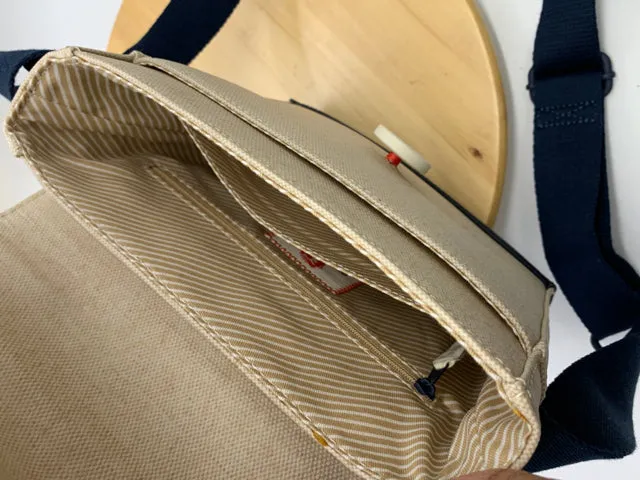 Spartina cream and navy handbags