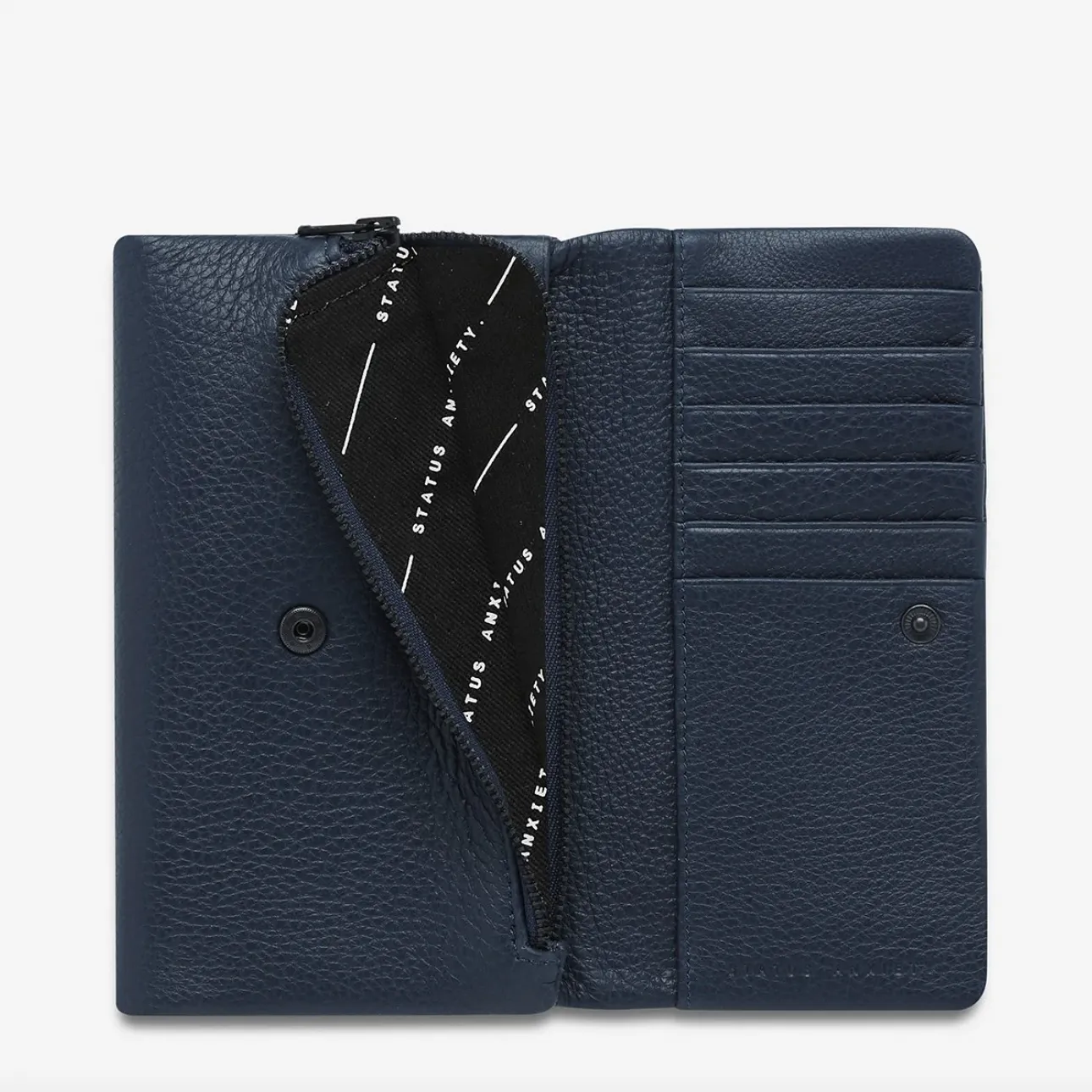 Status Anxiety, Audrey Wallet | Navy Pebble