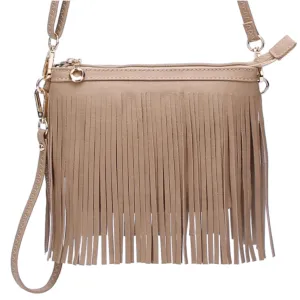 Stone Fringe Crossbody/Wristlet/Clutch