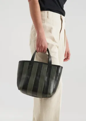Striped Gorriti Handbag, Green & Black