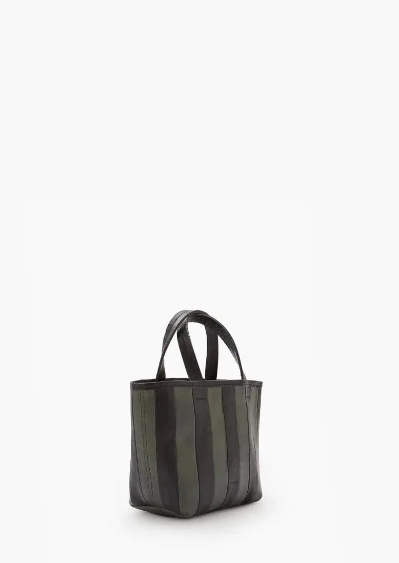 Striped Gorriti Handbag, Green & Black