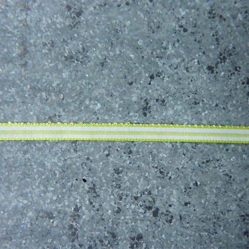 Striped Ribbon - Lime / White