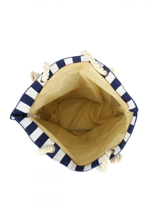 STRIPED TOTE BAG