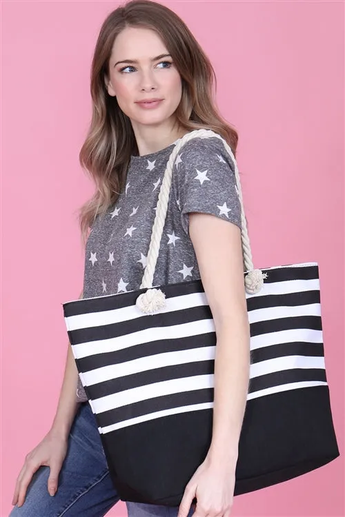 STRIPED TOTE BAG