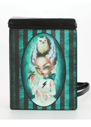 Succubus Bags Bride of Frankenstein Striped Backpack Black