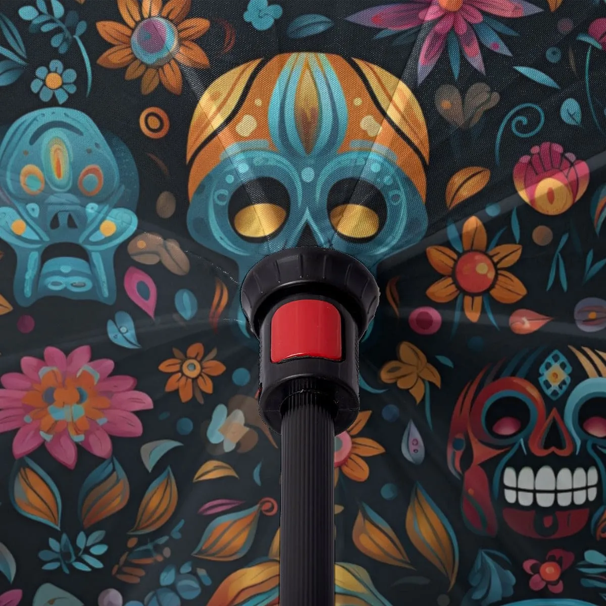 Sugar Skull Automatic Reversable Umbrella