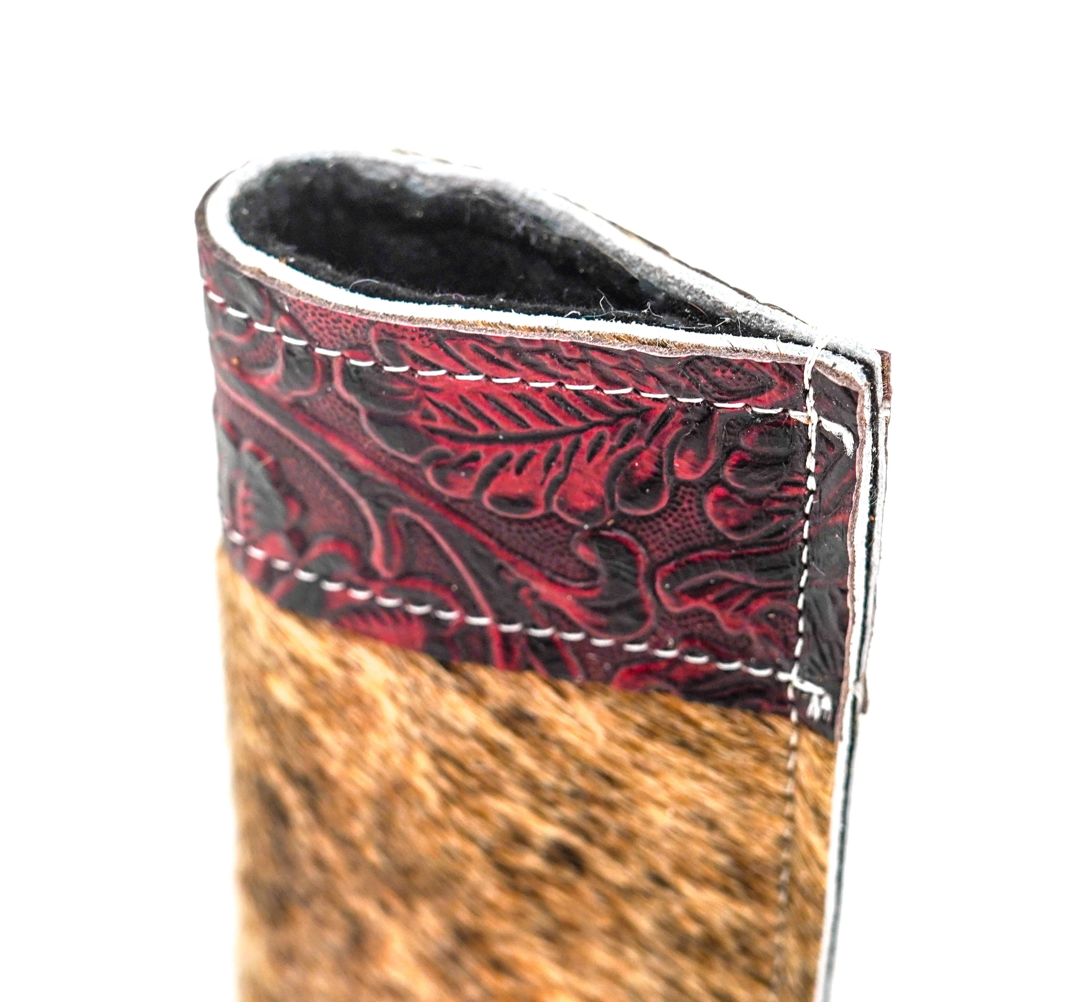 Sunglass Case - Brindle w/ Burgundy Tool