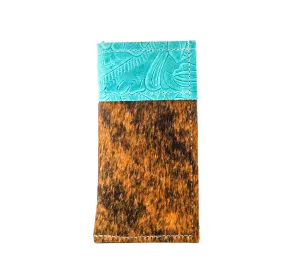 Sunglass Case - Red Brindle w/ Turquoise Denver Tool