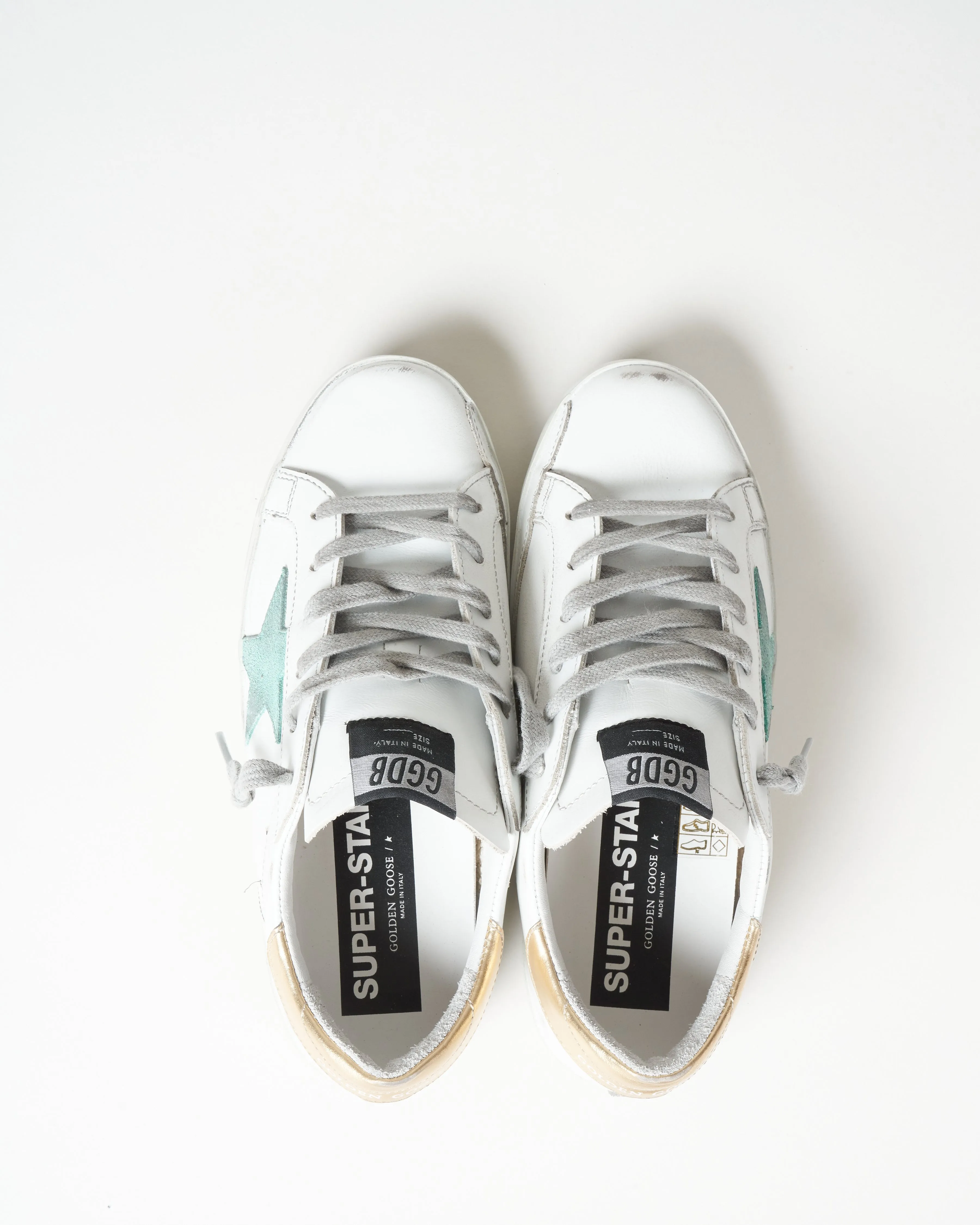 superstar sneaker - white/green