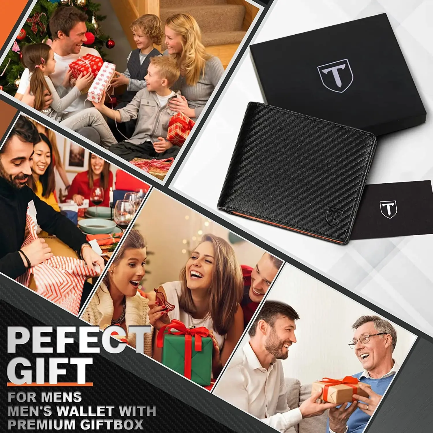 TEEHON Leather Smart Wallet with RFID Blocking Protection