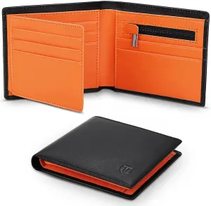 TEEHON Leather Smart Wallet with RFID Blocking Technology